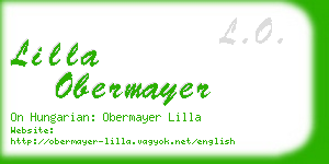 lilla obermayer business card